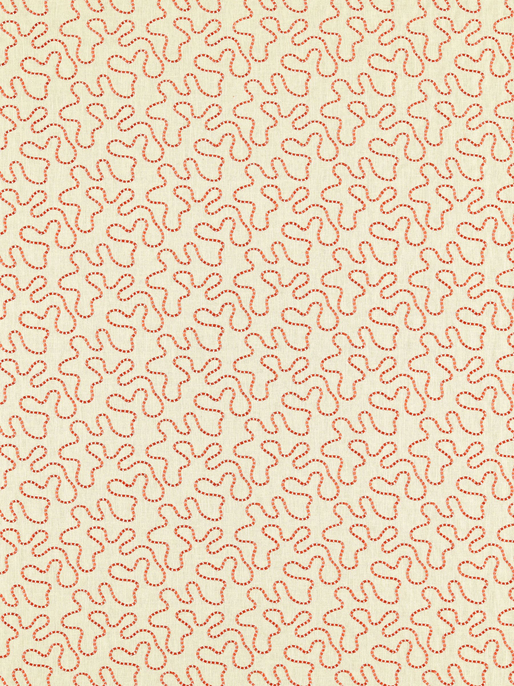 Harlequin x Sophie Robinson Wiggle Rose Fabric, Linen/Carnelian