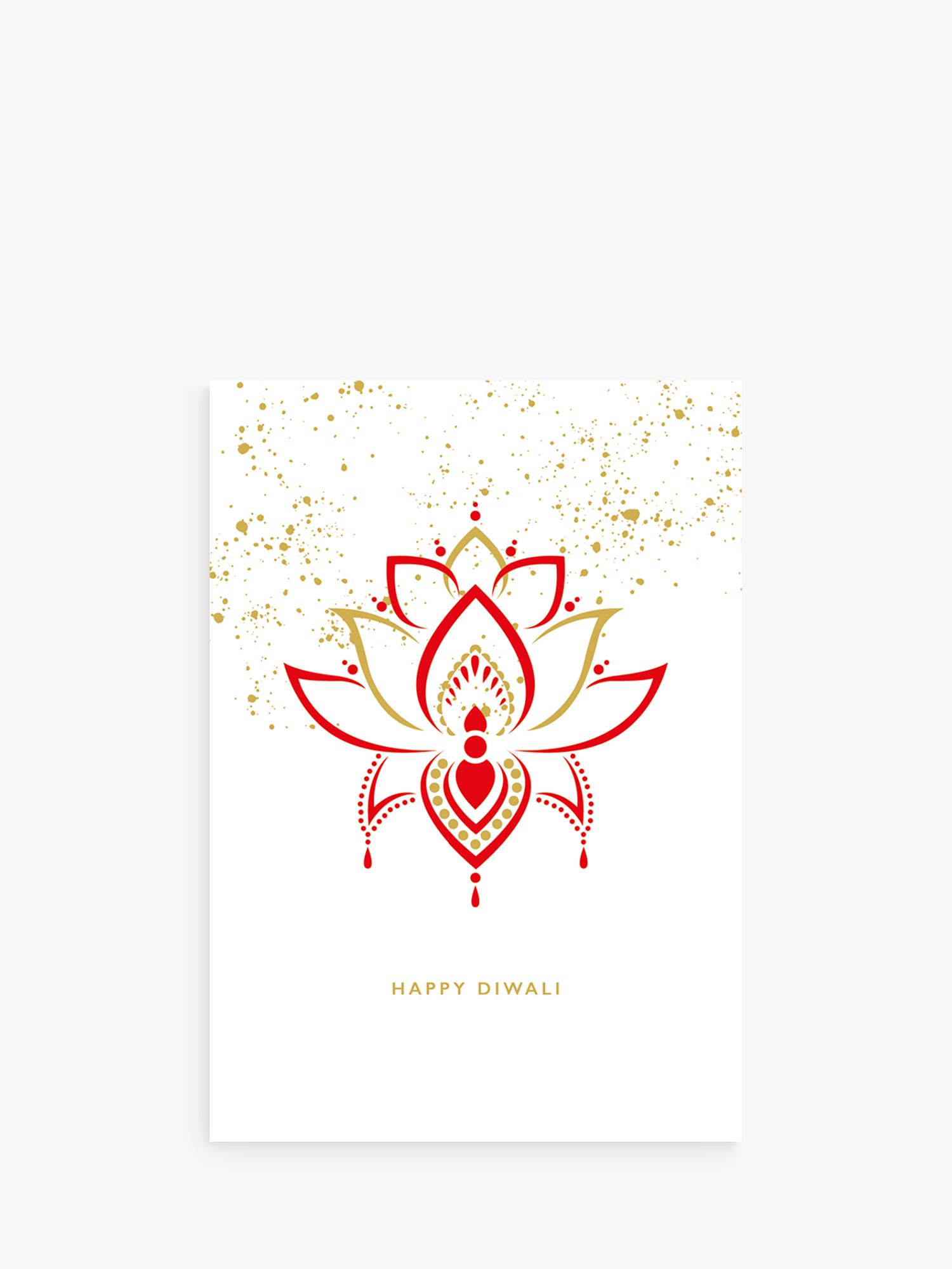 Art File Flower Splatter Diwali Card