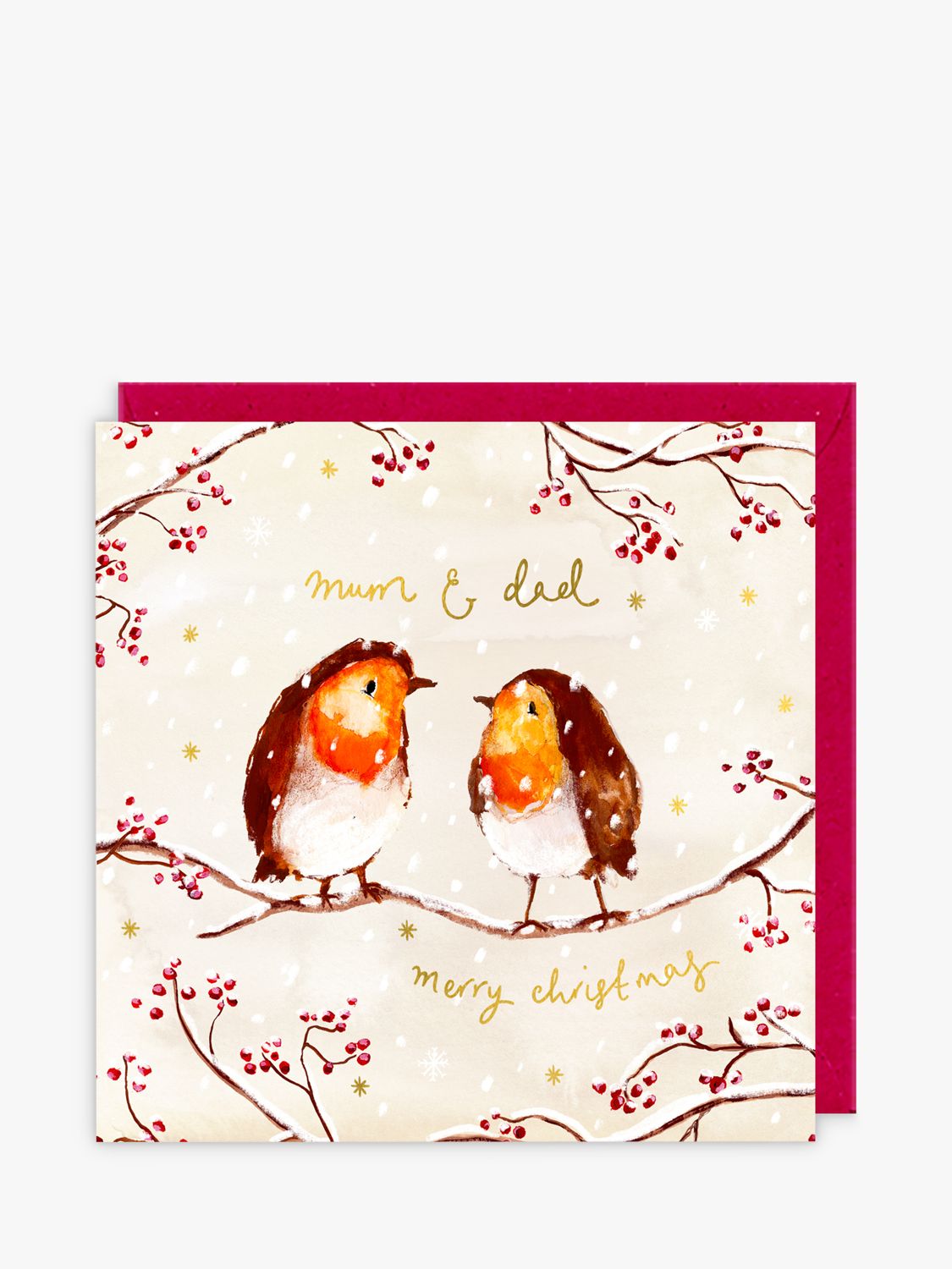 Louise Mulgrew Designs Mum And Dad Robins On Branch