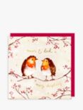 Louise Mulgrew Designs Mum And Dad Robins On Branch Christmas Card