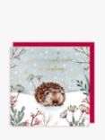 Louise Mulgrew Designs Sister Hedgehog in Snow Christmas Card