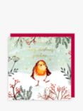 Louise Mulgrew Designs Robin in Snow Grandma Christmas Card