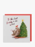 Paperlink Daddy Bear Santa Hat Christmas Card
