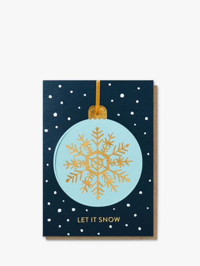 Stormy Knight Let It Snow Bauble Christmas Card