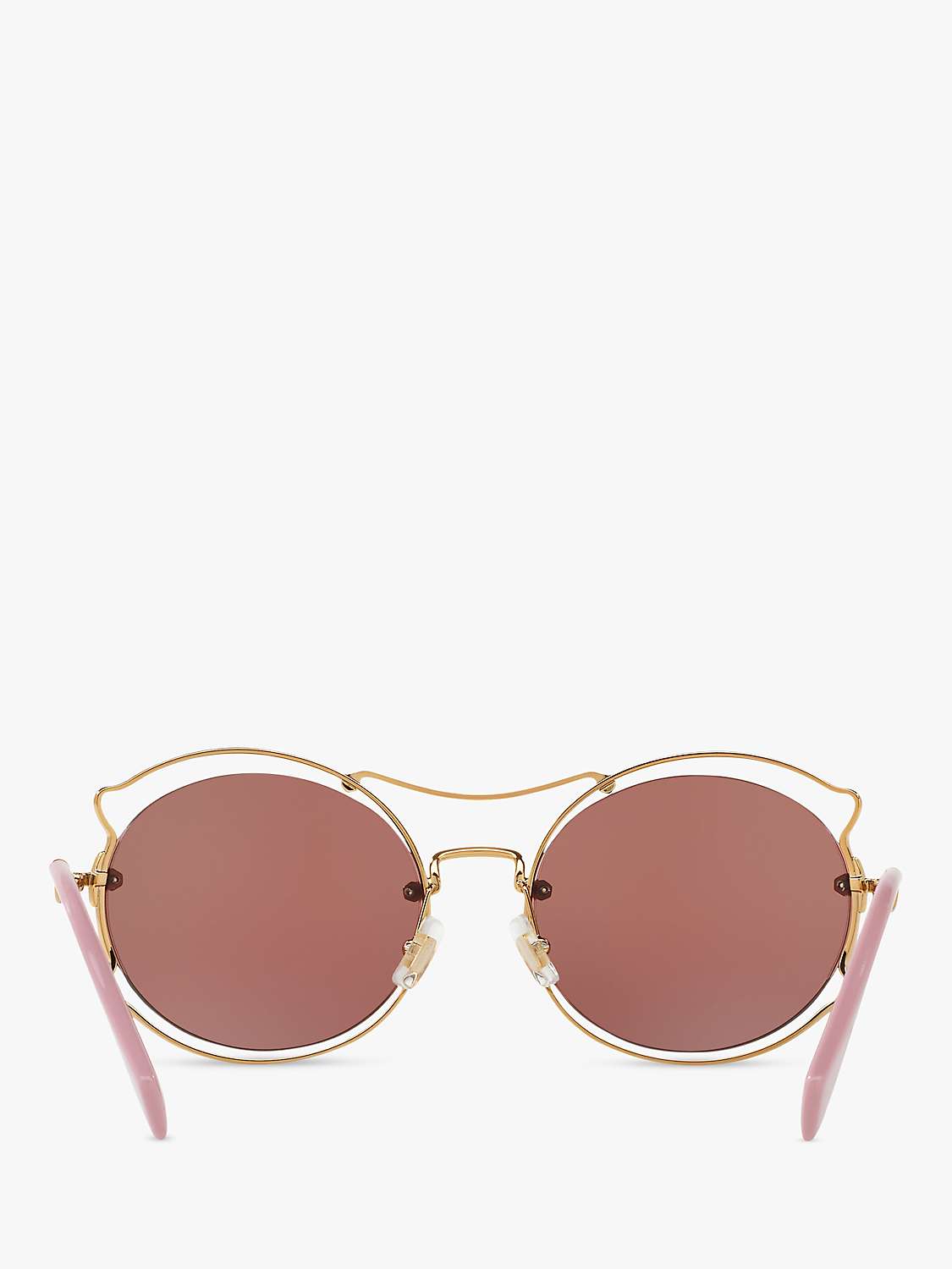 Buy Miu Miu MU 50SS Women's Irregular Sunglasses, Antique Gold/Purple Online at johnlewis.com