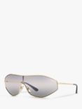 Vogue VO4137S Women's G-Vision Irregular Sunglasses, Pale Gold/Mirror Grey