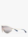 Vogue VO4137S Women's G-Vision Irregular Sunglasses, Pale Gold/Mirror Grey