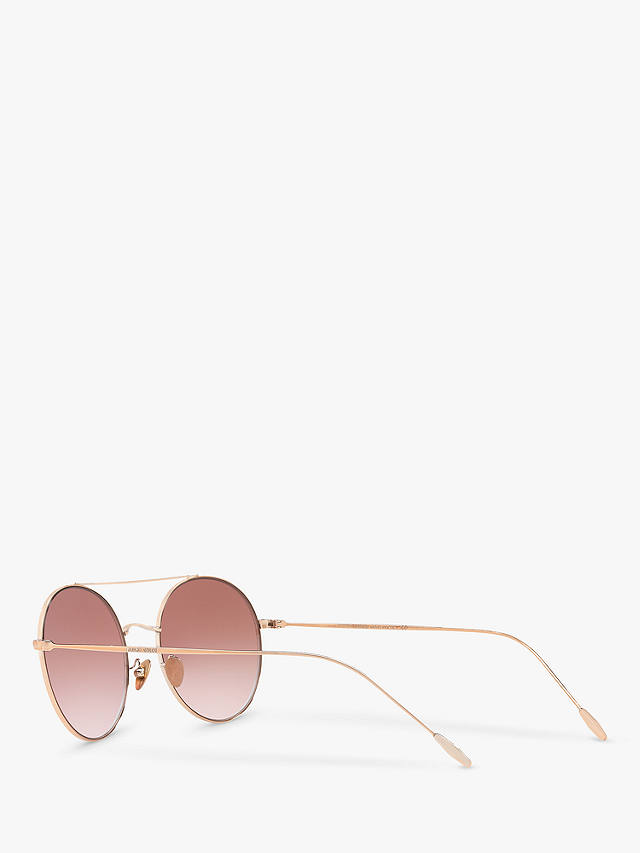 Giorgio Armani AR6050 Women's Round Sunglasses, Bronze/Mirror Pink
