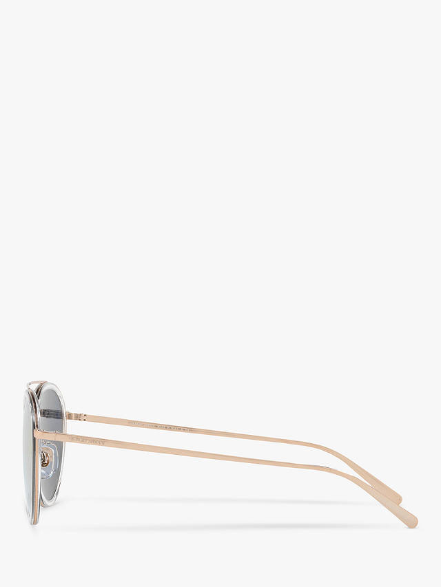 Giorgio Armani AR6051 Women's Round Sunglasses, Bronze/Mirror Orange