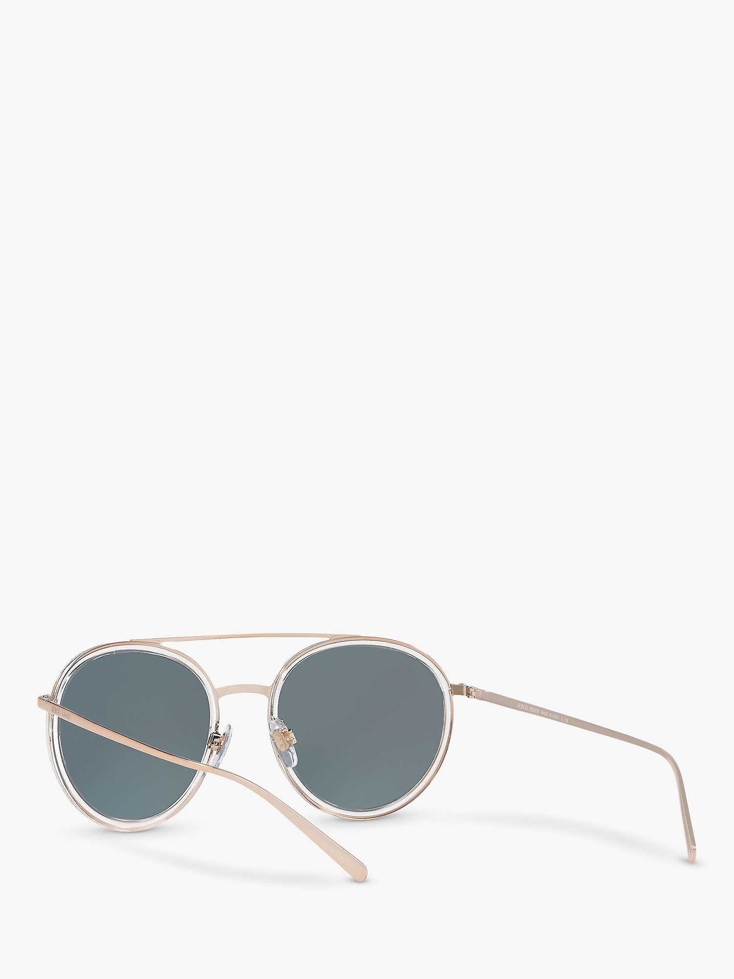 Buy Giorgio Armani AR6051 Women's Round Sunglasses, Bronze/Mirror Orange Online at johnlewis.com