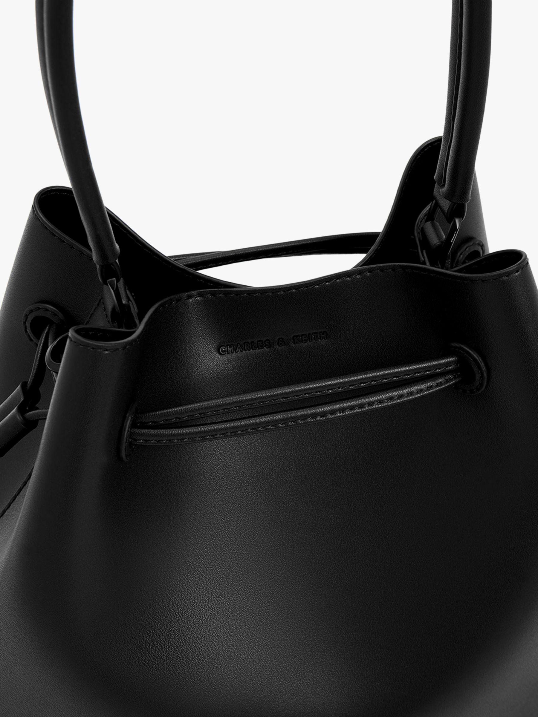 CHARLES & KEITH Hobo Bag, Black at John Lewis & Partners