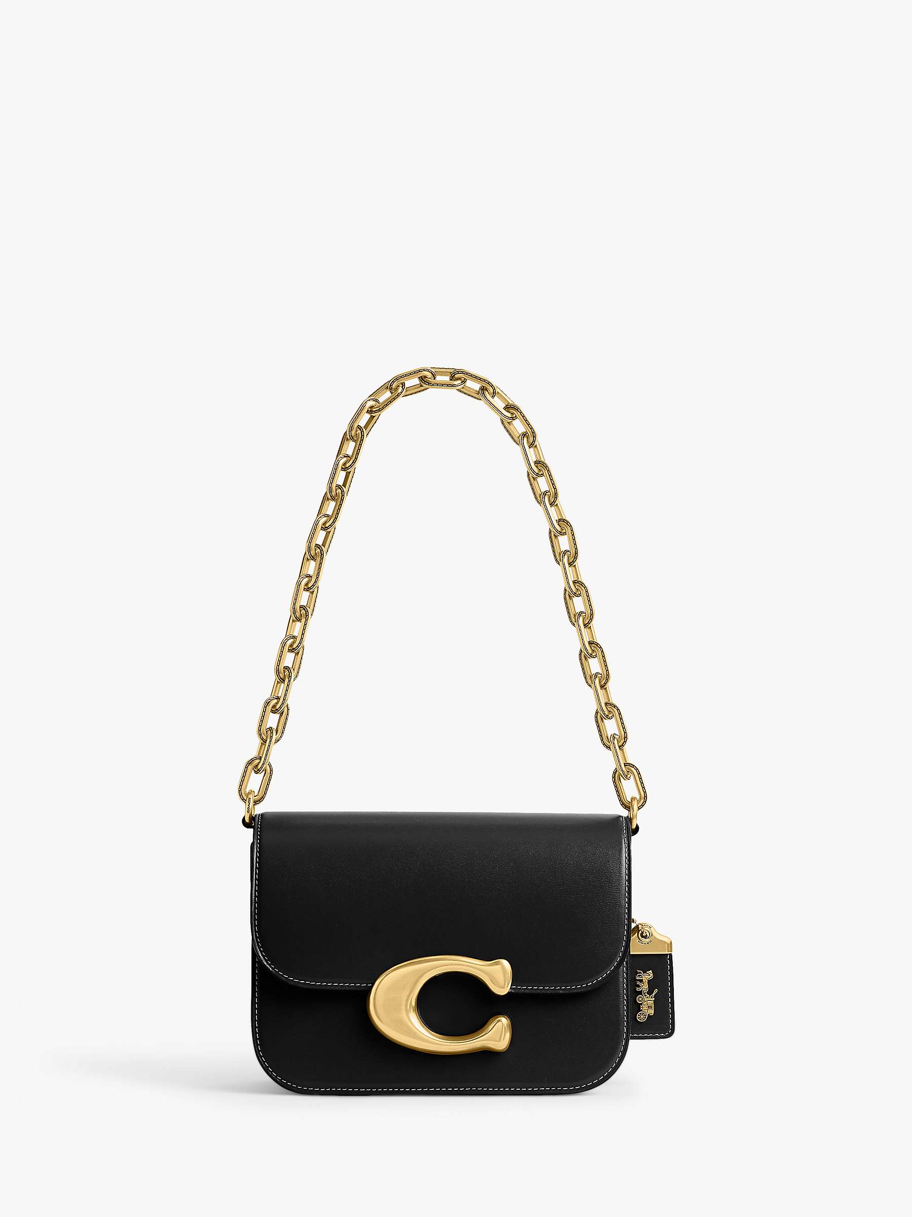 Buy Coach Idol Leather Flapover Chain Strap Shoulder Bag Online at johnlewis.com