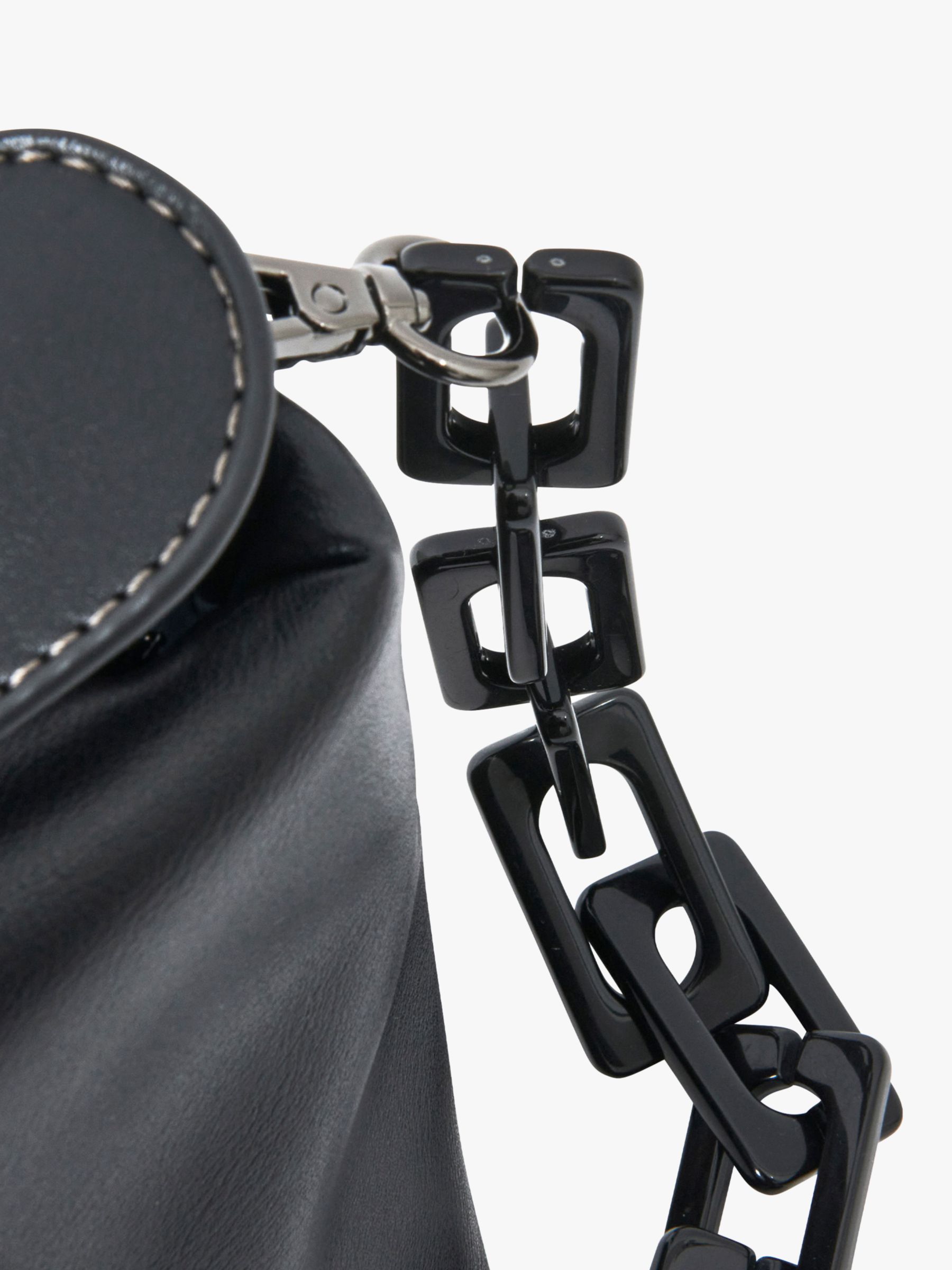 HVISK Chase Chain Strap Grab Bag, Black at John Lewis & Partners