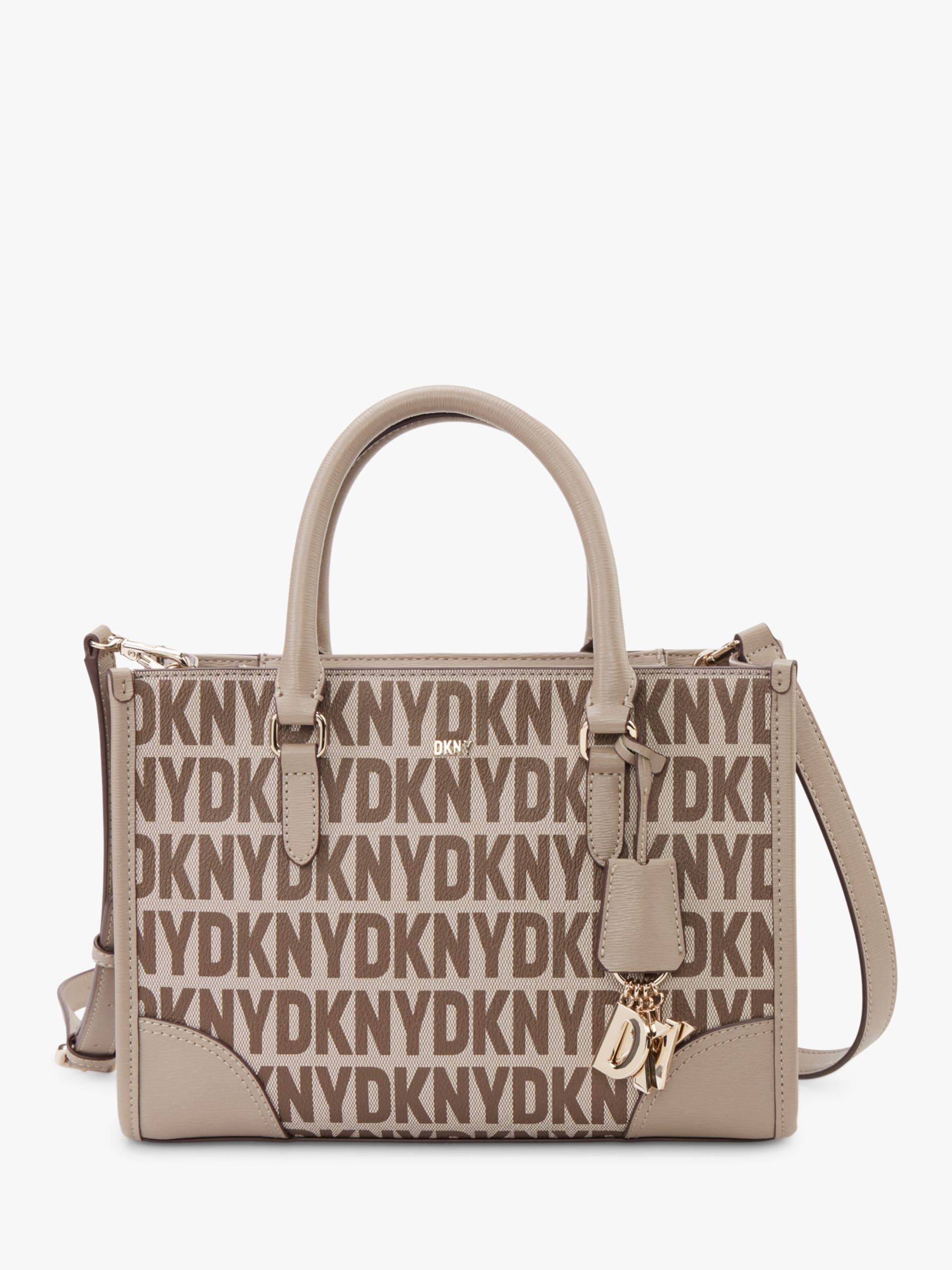 DKNY Bryant Logo Cross Body Bag, Chino/Caramel at John Lewis