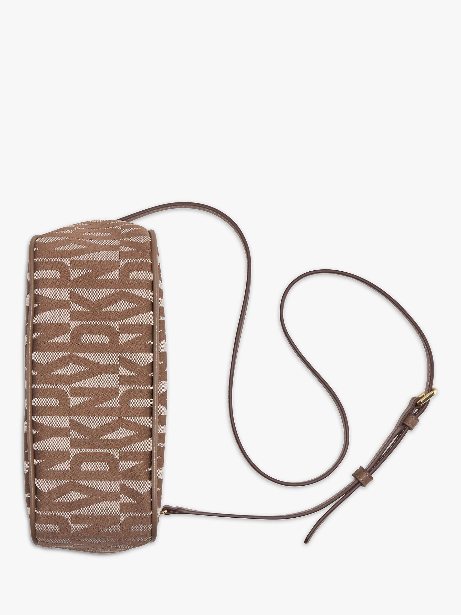 DKNY Alexa Logo Crossbody Bag, Chino/Truffle at John Lewis & Partners