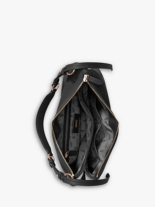 DKNY Hobo Leather Shoulder Bag, Black