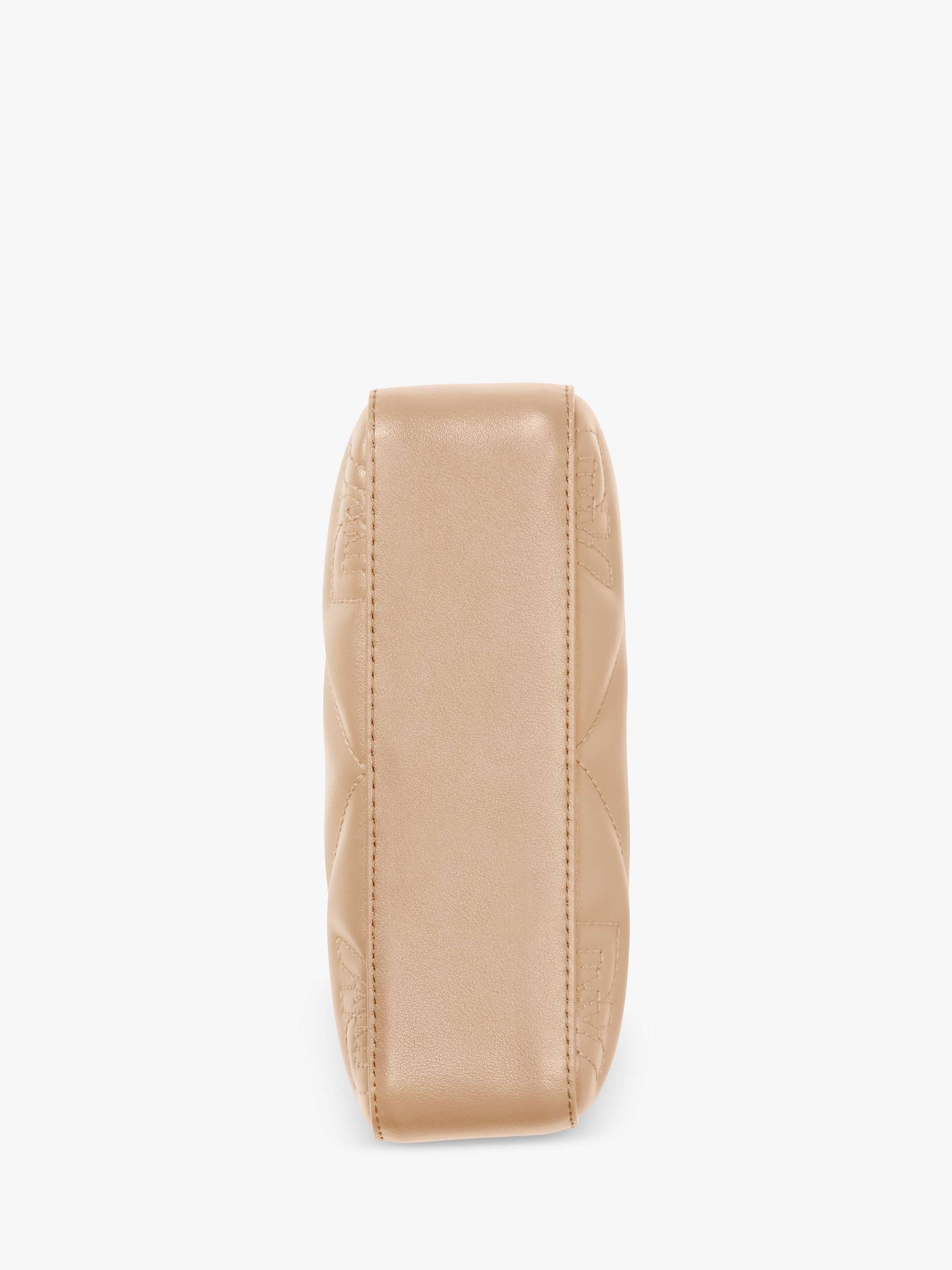 DKNY Crosstown Leather Quilted Camera Bag, Neutral at John Lewis & Partners