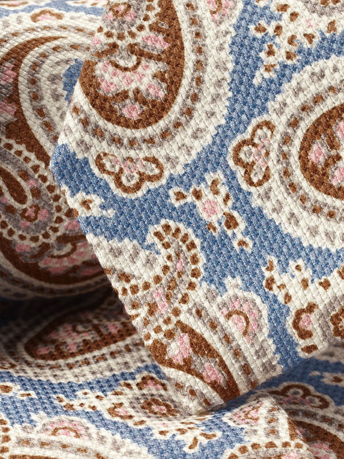 Charles Tyrwhitt Paisley Print Cotton and Silk Tie, Cornflower/Multi