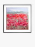 Claire Oxley - 'Poppies by the Dunes' Framed Print & Mount, 60 x 60cm, Red