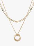 Tutti & Co Cypress Double Layer Pendant Necklace, Gold