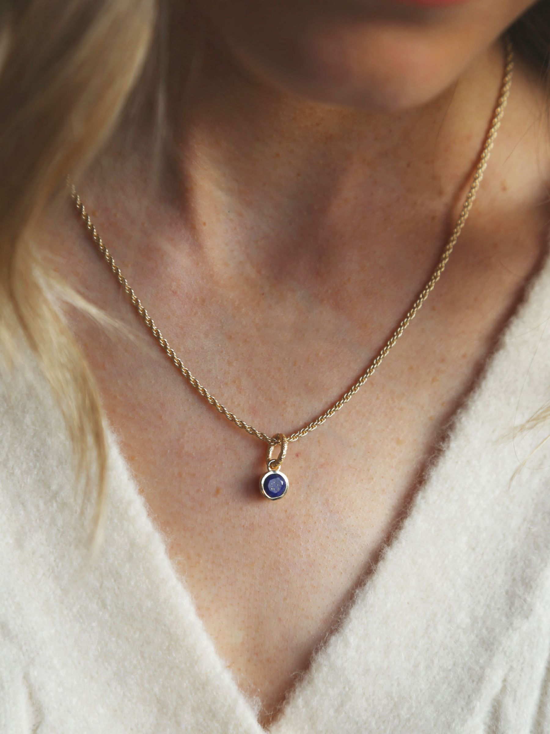 Buy Tutti & Co September Birthstone Necklace, Lapis Online at johnlewis.com