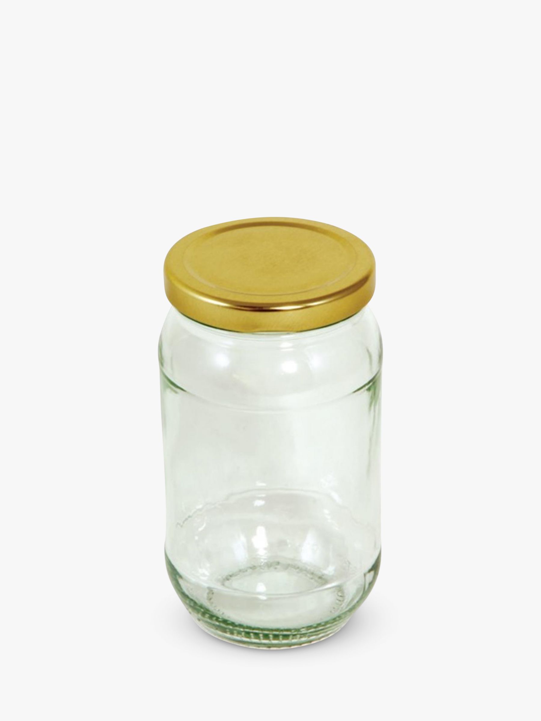John Lewis Tall Glass Storage Jar with Bamboo Lid, 1.6L, Clear/Natural