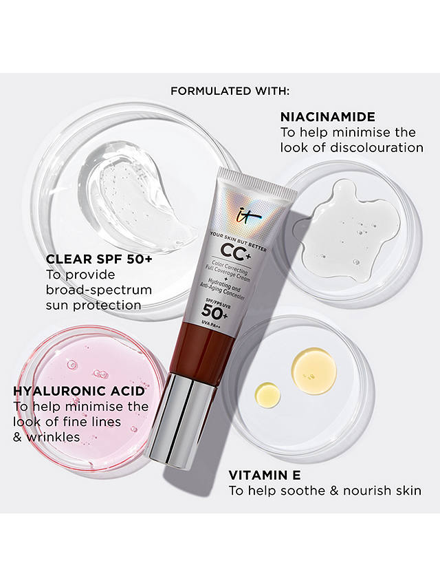 IT Cosmetics Your Skin But Better CC+ Cream with SPF 50, Deep Neutral 4