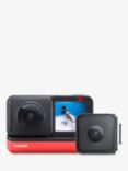 Іnѕtа360 ОNЕ RЅ Twin 360 Еdіtіоn Action Camera, 6K, 48MP, 360° Recording, Bundle with Invisible Selfie Stick & 128GB Memory Card