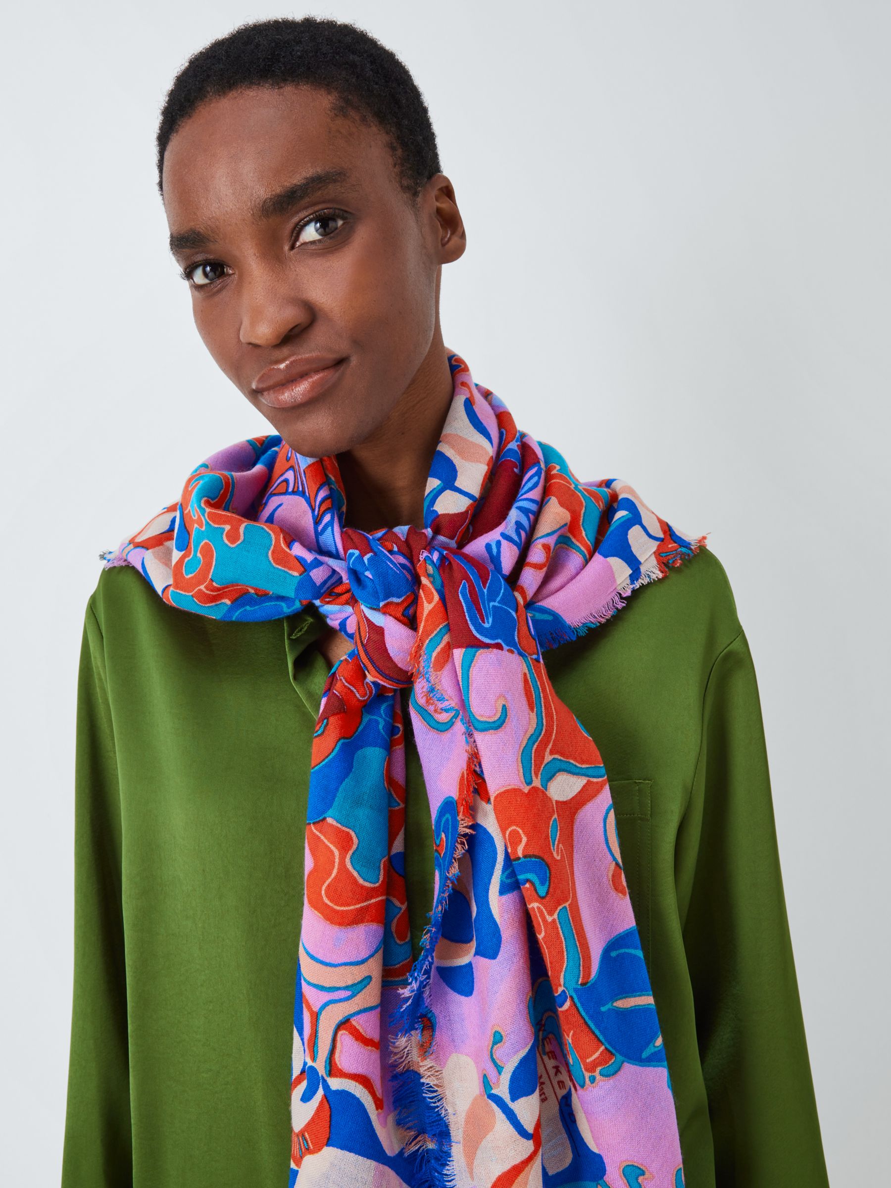 Weekend MaxMara Cisa Stole Square Scarf, Antique Rose at John Lewis ...