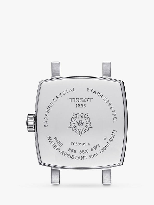 Tissot T0581091103601 Women's Lovely Square Bracelet Strap Watch, Silver