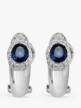Milton & Humble Jewellery Second Hand 18ct White Gold Sapphire & Diamond Earrings