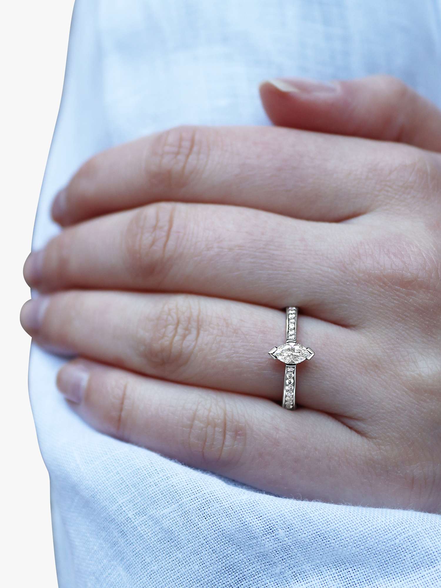 Buy Milton & Humble Jewellery Second Hand Platinum Diamond Engagement Ring Online at johnlewis.com