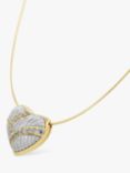 Milton & Humble Jewellery Pre-Loved Platinum & 18ct Yellow Gold Diamond Heart Pendant Necklace