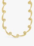 Milton & Humble Jewellery Second Hand 9ct Yellow Gold Diamond Link Necklace, Dated 1998