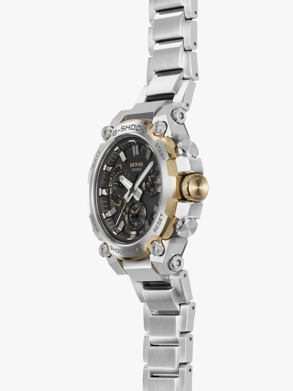 Casio MTG-B3000D-1A9ER Men's G-SHOCK Solar Bracelet Strap Smart Watch, Silver