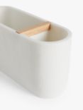 John Lewis Polyresin Toothbrush Holder, White