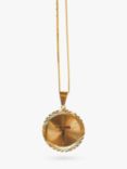 L & T Heirlooms Pre-Loved 9ct Yellow Gold Cross Disc Pendant Necklace