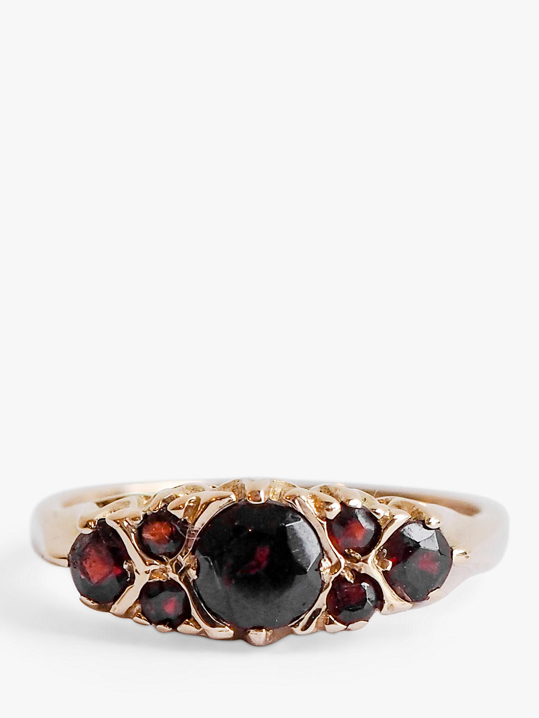 L & T Heirlooms Second Hand 9ct Yellow Gold Garnet Ring, Dated Circa 1975