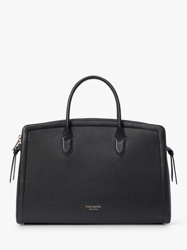 kate spade new york Knott Leather Laptop Tote Bag Black