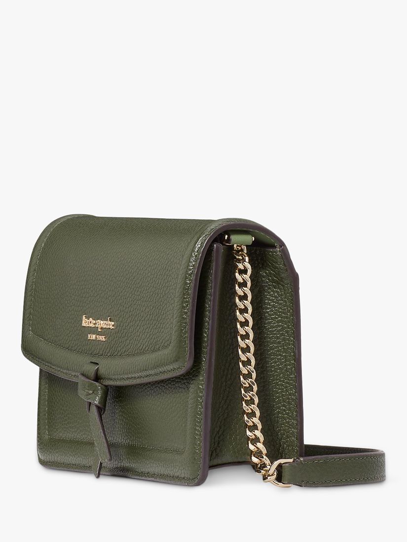 kate spade new york Knott Leather Chain Cross Body Bag, Black at John Lewis  & Partners