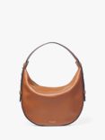 Aspinal of London Crescent Smooth Leather Hobo Bag, Tan