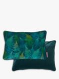 Clarissa Hulse Woodland Fern Cushion, Blue