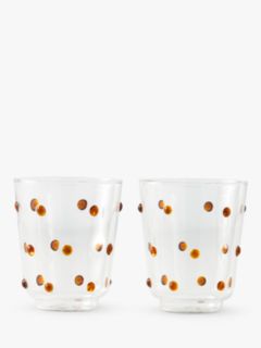 pols potten Nob Glass Tumbler, Set of 2, Amber