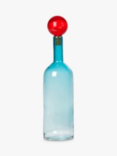 pols potten Bubbles & Bottles Tall Glass Bottle Ornament, Blue