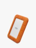 LaCie Rugged External Hard Disk Drive, 5TB, USB Type-C, Orange