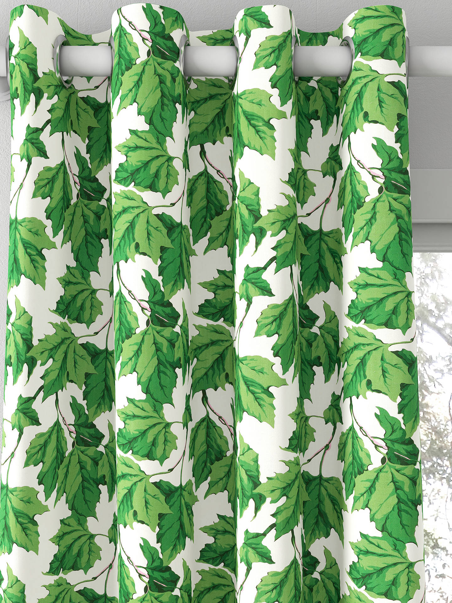 Harlequin x Sophie Robinson Dappled Leaf Made to Measure Curtains, Emerald