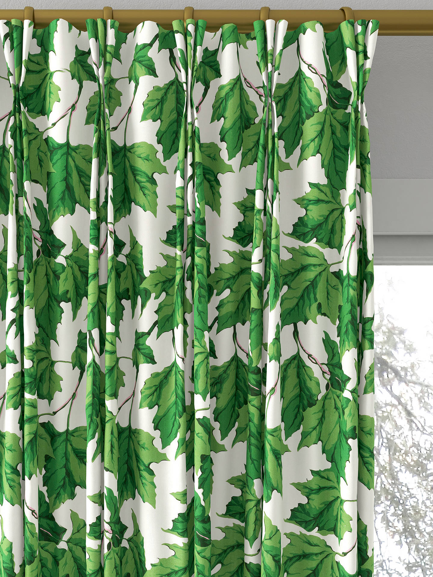 Harlequin x Sophie Robinson Dappled Leaf Made to Measure Curtains, Emerald
