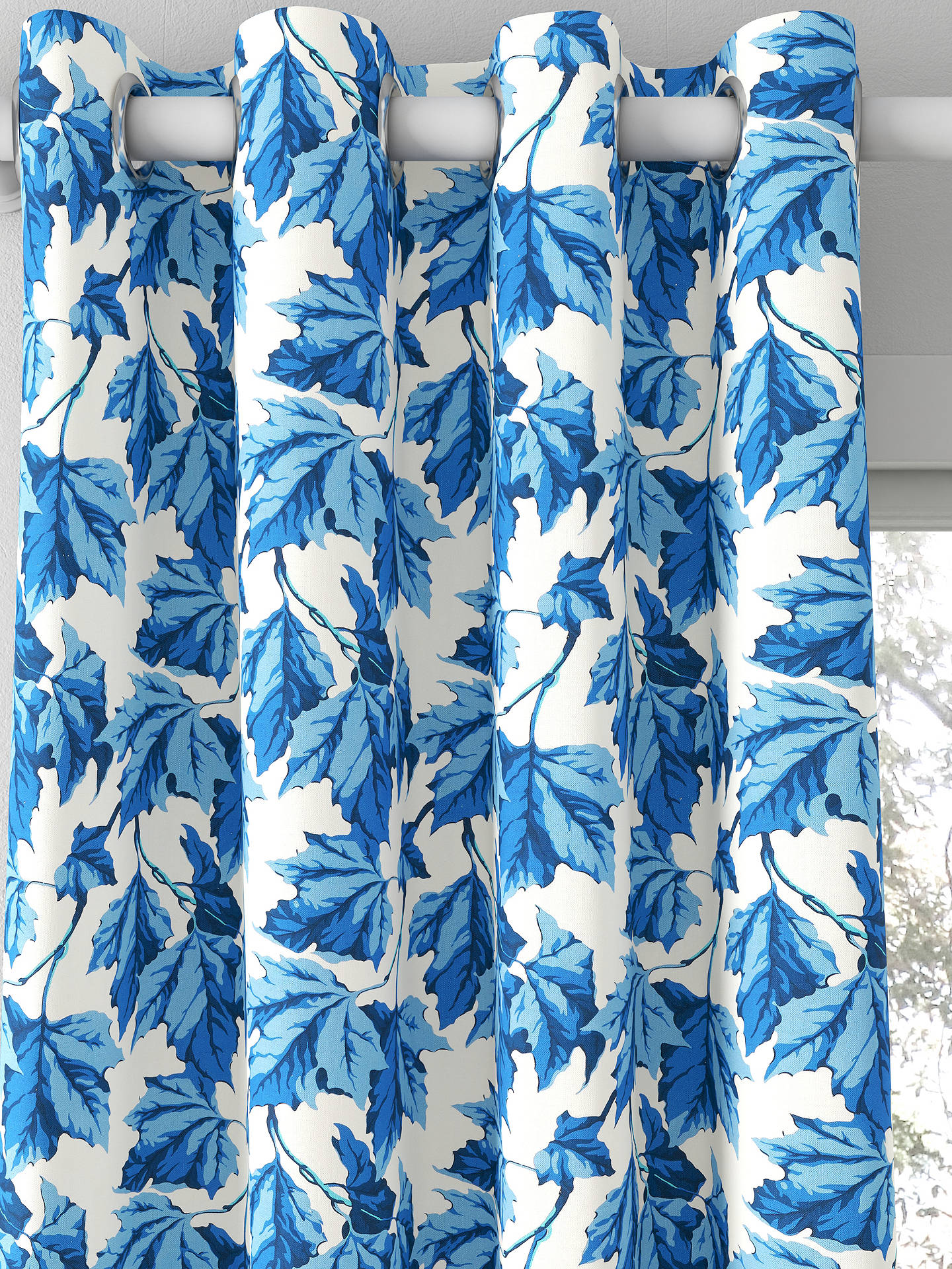 Harlequin x Sophie Robinson Dappled Leaf Made to Measure Curtains, Lapis