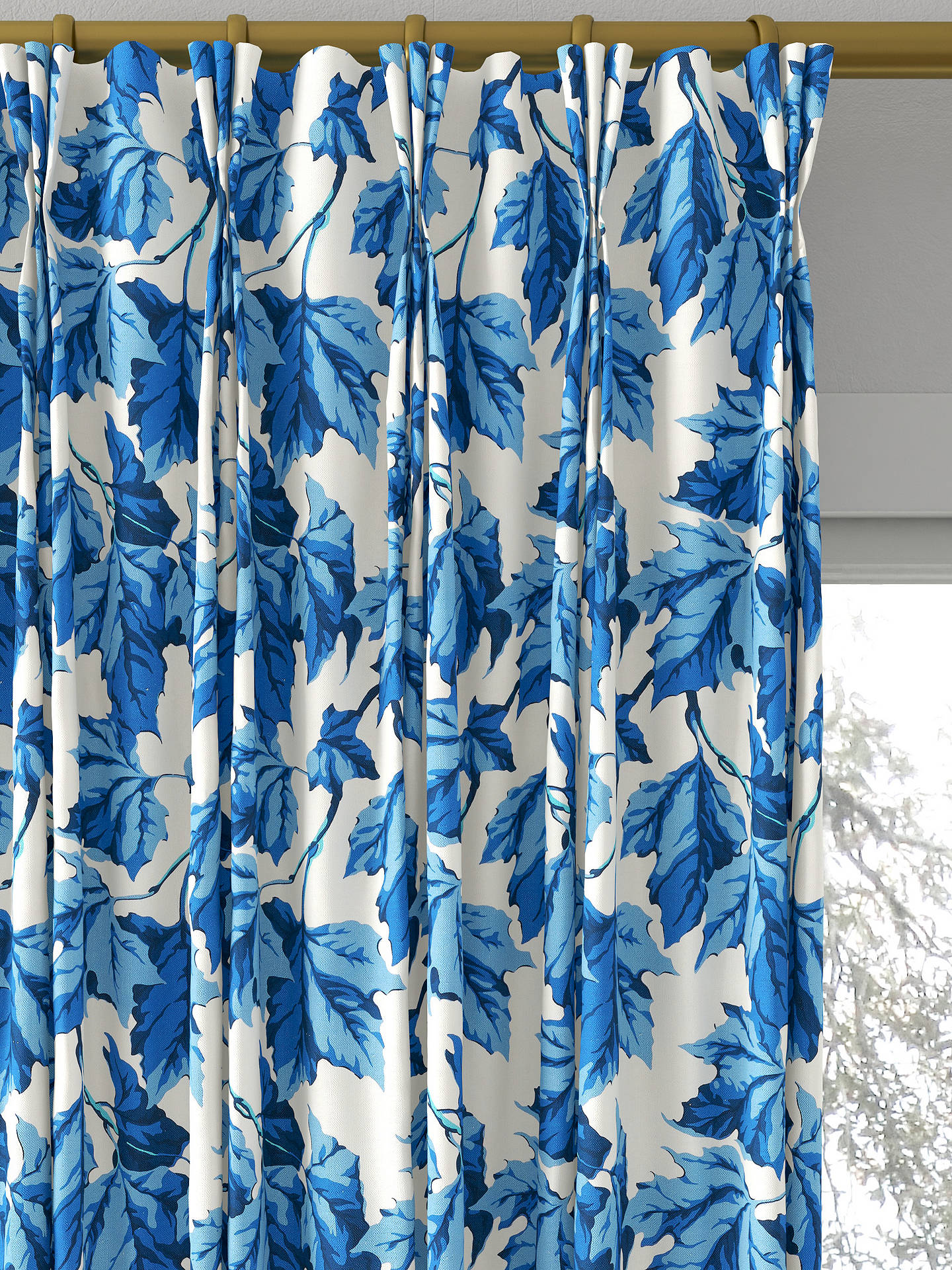 Harlequin x Sophie Robinson Dappled Leaf Made to Measure Curtains, Lapis