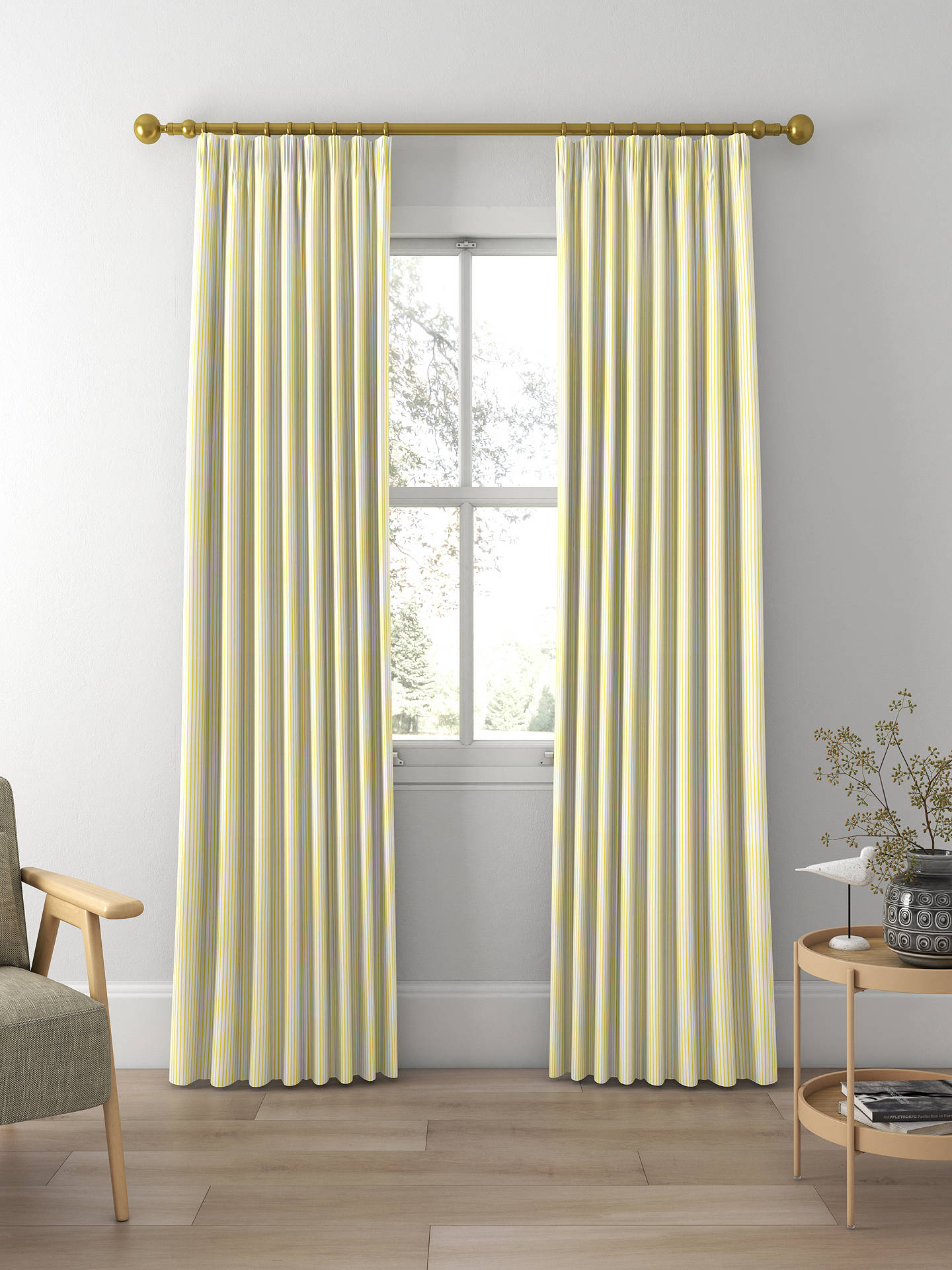 Harlequin x Sophie Robinson Ribbon Stripe Made to Measure Curtains, Citrine